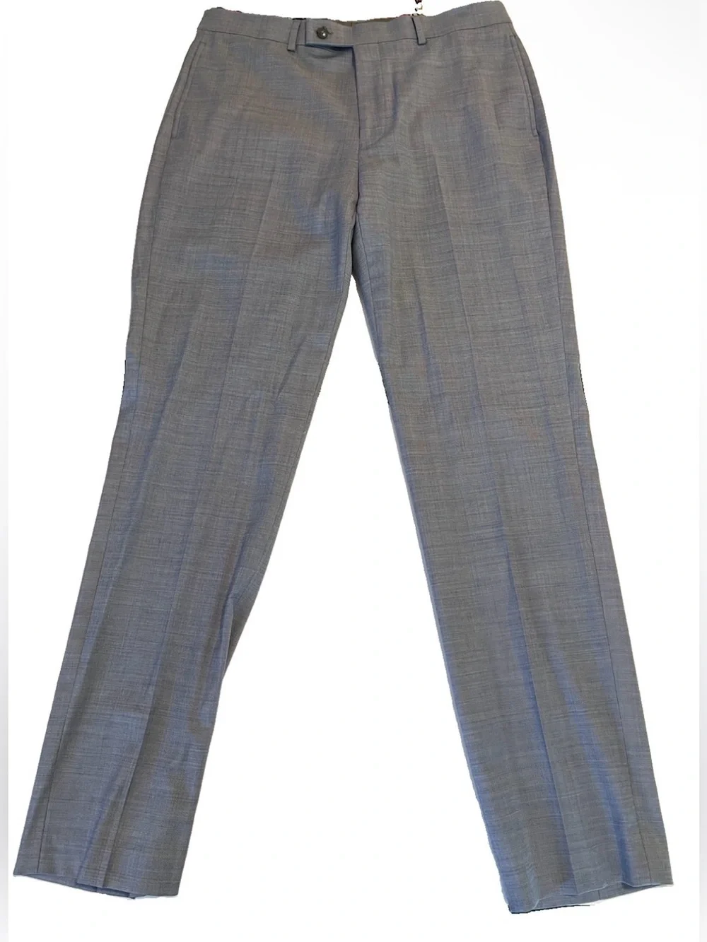 Calvin Klein x Slim Fit Dress Pants 33W Inseam 32 Blue Wool Blend Modern Formal